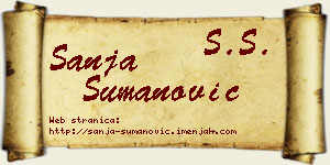 Sanja Šumanović vizit kartica